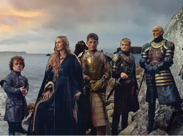 Photo de la famille lannister, dans la série Game of Thrones