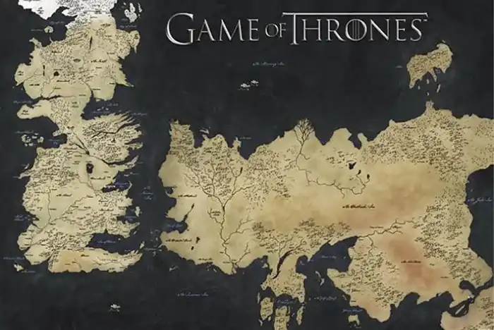 Map of the Game of Thrones world